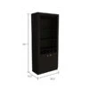 FM Furniture New York Black 5-Bottle Composite Wine Cabinet