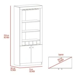 FM Furniture New York Black 5-Bottle Composite Wine Cabinet 6 FM Furniture New York Black 5-Bottle Composite Wine Cabinet -Alliedbas Shop 331042025 AlternateImage3 l