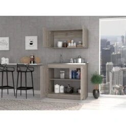 FM Furniture Perseus 39.3-in X 30.8-in X 30.4-in Light Grey Base Cabinet 9 FM Furniture Perseus 39.3-in X 30.8-in X 30.4-in Light Grey Base Cabinet -Alliedbas Shop 331042035 AlternateImage4 l