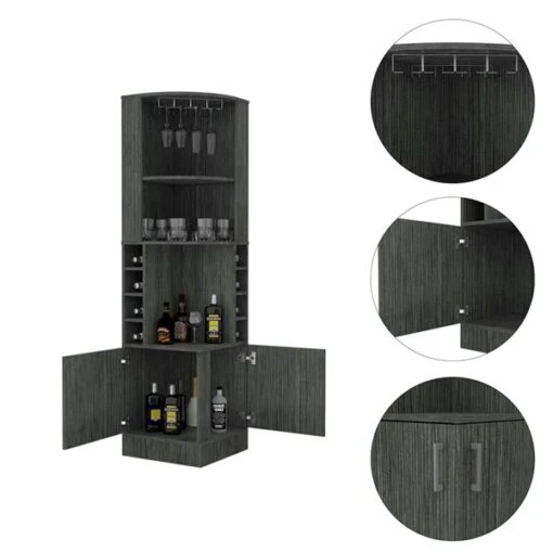 FM Furniture Seattle Smoky Oak 8-Bottle Composite Wine Cabinet -Alliedbas Shop 331042036 AlternateImage3 l
