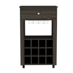 FM Furniture Ace Brown 12-Bottle Composite Wine Cabinet -Alliedbas Shop 331042042 MainImage 001 l