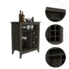 FM Furniture Future Espresso 8-Bottle Wood Wine Cabinet