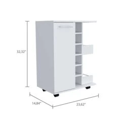 FM Furniture Tennessee White 6-Bottle Composite Wine Cabinet 6 FM Furniture Tennessee White 6-Bottle Composite Wine Cabinet -Alliedbas Shop 331042080 AlternateImage2 l