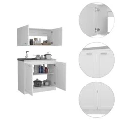 FM Furniture Perseus 39.3-in X 30.8-in X 20.4-in White Base Cabinet -Alliedbas Shop 331042089 AlternateImage3 l