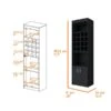 FM Furniture Kabul Kava Black Wengue 16-Bottle Composite Wine Cabinet