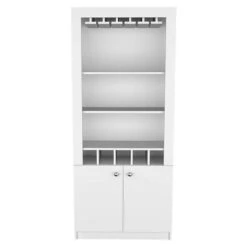 FM Furniture New York White 5-Bottle Composite Wine Cabinet -Alliedbas Shop 331042123 MainImage 001 l