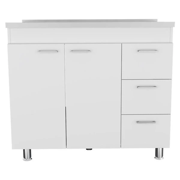 FM Furniture Darien 39.37-in X 35.43-in X 20.67-in White 2-Door Base Cabinet 2 FM Furniture Darien 39.37-in X 35.43-in X 20.67-in White 2-Door Base Cabinet - Image 2