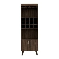 FM Furniture Edessa Dark Walnut 12-Bottle Composite Wine Cabinet -Alliedbas Shop 331042131 MainImage 001 l