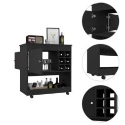 FM Furniture Texas Black Wenge 6-Bottle Composite Wine Cabinet -Alliedbas Shop 331042150 AlternateImage4 l