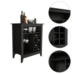 FM Furniture Future Black 8-Bottle Composite Wine Cabinet 6 FM Furniture Future Black 8-Bottle Composite Wine Cabinet -Alliedbas Shop 331042185 AlternateImage3 l