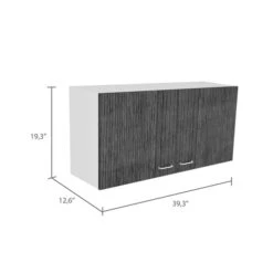 FM Furniture Oklahoma 39.3-in X 19.3-in X 12.6-in White/Smoky Oak 2-Door Wall Cabinet -Alliedbas Shop 331042192 AlternateImage2 l