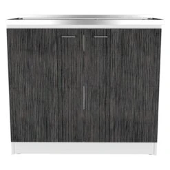 FM Furniture Oklahoma 39.3-in X 35.4-in X 20.5-in White/Smoky Oak Base Cabinet -Alliedbas Shop 331042196 MainImage 001 l