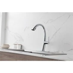 Westmount Waterworks Delfino Polished Chrome 1-Handle Deck Mount Pull-Down Handle/Lever Kitchen Faucet With Deck Plate 8 Westmount Waterworks Delfino Polished Chrome 1-Handle Deck Mount Pull-Down Handle/Lever Kitchen Faucet With Deck Plate -Alliedbas Shop 331042394 AlternateImage1 l