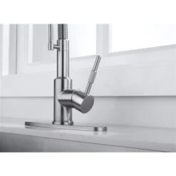 Westmount Waterworks Randall Brushed Nickel 1-Handle Deck Mount Pull-Down Handle/Lever Kitchen Faucet With Deck Plate 7 Westmount Waterworks Randall Brushed Nickel 1-Handle Deck Mount Pull-Down Handle/Lever Kitchen Faucet With Deck Plate -Alliedbas Shop 331042396 AlternateImage4 l