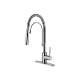Westmount Waterworks Randall Brushed Nickel 1-Handle Deck Mount Pull-Down Handle/Lever Kitchen Faucet With Deck Plate 9 Westmount Waterworks Randall Brushed Nickel 1-Handle Deck Mount Pull-Down Handle/Lever Kitchen Faucet With Deck Plate -Alliedbas Shop 331042396 MainImage 001 l