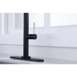 Westmount Waterworks Shane Black/Polished Chrome 1-Handle Deck Mount Pull-Down Handle/Lever Kitchen Faucet With Deck Plate 9 Westmount Waterworks Shane Black/Polished Chrome 1-Handle Deck Mount Pull-Down Handle/Lever Kitchen Faucet With Deck Plate -Alliedbas Shop 331042399 AlternateImage4 l