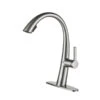 Westmount Waterworks Delfino Brushed Nickel 1-Handle Deck Mount Pull-Down Handle/Lever Kitchen Faucet With Deck Plate