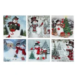 IH Casa Decor 8-in Square Ceramic Trivet - Set Of 6