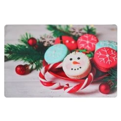 IH Casa Decor Festive Macarons Plastic Placemat - Set Of 12