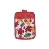 IH Casa Decor White/Orange Pot Holder With Pocket - Set Of 6