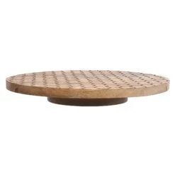 IH Casa Decor Mango Wood Honeycomb Lazy Susan