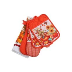 IH Casa Decor Orange Kitchen Towels - Set Of 2