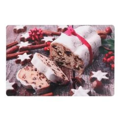 IH Casa Decor Frosted Fruitcake Plastic Placemat - Set Of 12