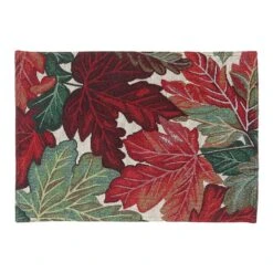 IH Casa Decor Maple Leaves 13-in X 18-in Tapestry Placemats - Set Of 12