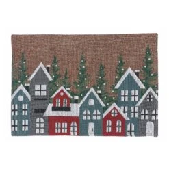 IH Casa Decor Winter Village 13-in X 18-in Tapestry Placemats - Set Of 12