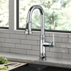 Kraus Allyn Chrome Industrial 1-Handle Deck Mount Pull-Down Handle/Lever Kitchen Faucet -Alliedbas Shop 331061180 AlternateImage2 l