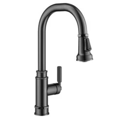 Kraus Allyn Spot-Free Black Stainless Steel 1-Handle Deck Mount Pull-Down Handle/Lever Kitchen Faucet -Alliedbas Shop 331061181 AlternateImage3 l