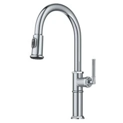 Kraus Allyn Chrome 1-Handle Deck Mount Pull-Down Handle/Lever Kitchen Faucet -Alliedbas Shop 331061186 MainImage 001 l