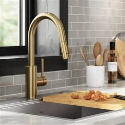 Kraus Oletto Spot-Free Antique Champagne-Bronze 1-Handle Deck Mount Pull-Down Handle/Lever Kitchen Faucet - Deck Plate Included -Alliedbas Shop 331061198 AlternateImage3 l