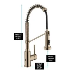 Kraus Bolden Spot-Free Antique Champagne-Bronze 1-Handle Deck Mount Pull-Down Touchless Residential Kitchen Faucet -Alliedbas Shop 331061201 AlternateImage4 l