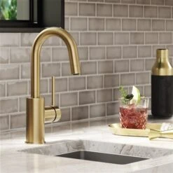 Kraus Oletto Spot-Free Antique Champagne-Bronze 1-Handle Deck Mount Bar And Prep Handle/Lever Residential Kitchen Faucet 8 Kraus Oletto Spot-Free Antique Champagne-Bronze 1-Handle Deck Mount Bar And Prep Handle/Lever Residential Kitchen Faucet -Alliedbas Shop 331061209 AlternateImage3 l