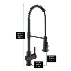 Kraus Britt Matte Black 1-Handle Deck Mount Pull-Down Touchless Residential Kitchen Faucet -Alliedbas Shop 331061210 AlternateImage4 l