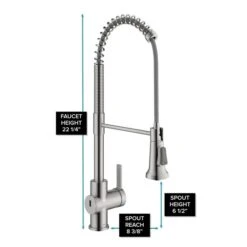 Kraus Britt Spot-Free Stainless Steel 1-Handle Deck Mount Pull-Down Touchless Residential Kitchen Faucet -Alliedbas Shop 331061214 AlternateImage4 l