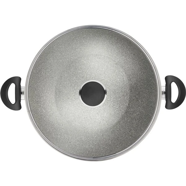 Ballarini Ferrara Granitium 14-in Grey Aluminum Wok With Lid 2 Ballarini Ferrara Granitium 14-in Grey Aluminum Wok With Lid - Image 2