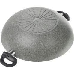 Ballarini Ferrara Granitium 14-in Grey Aluminum Wok With Lid