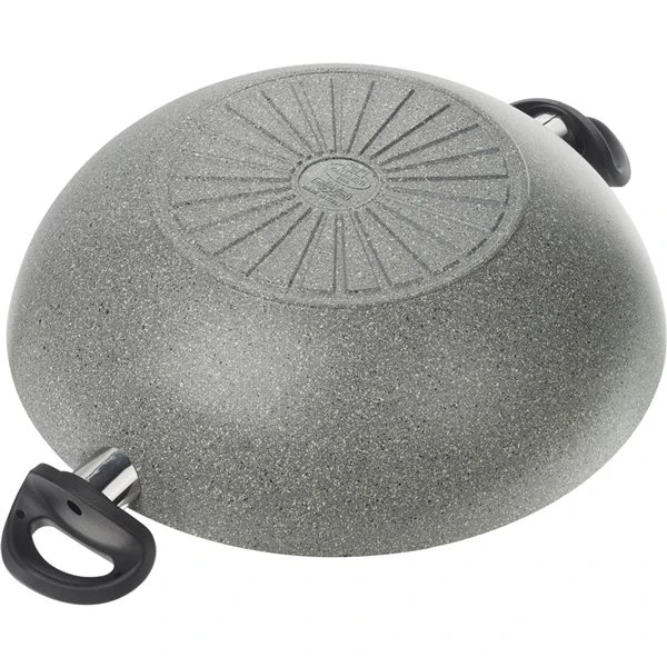 Ballarini Ferrara Granitium 14-in Grey Aluminum Wok With Lid 1 Ballarini Ferrara Granitium 14-in Grey Aluminum Wok With Lid