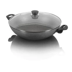 Ballarini Ferrara Granitium 14-in Grey Aluminum Wok With Lid 5 Ballarini Ferrara Granitium 14-in Grey Aluminum Wok With Lid -Alliedbas Shop 331062394 MainImage 001 l