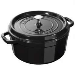 Staub La Cocotte 5.25-L Shiny Black Cast Iron Dutch Oven 9 Staub La Cocotte 5.25-L Shiny Black Cast Iron Dutch Oven -Alliedbas Shop 331062399 AlternateImage1 l