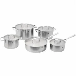 ZWILLING Passion Silver Stainless Steel Cookware Set With Lids - 5-Piece 7 ZWILLING Passion Silver Stainless Steel Cookware Set With Lids - 5-Piece -Alliedbas Shop 331062401 MainImage 001 l