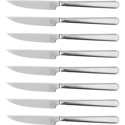 ZWILLING Contemporary Steak Knife Set With Wood Block - 9-Piece