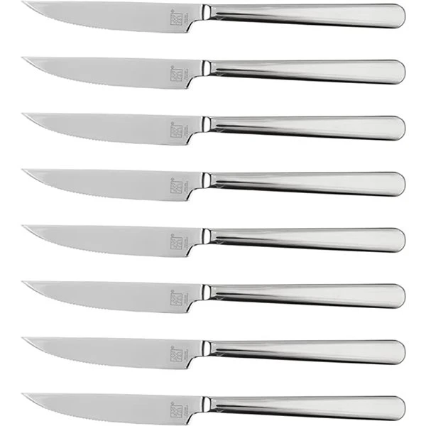 ZWILLING Contemporary Steak Knife Set With Wood Block - 9-Piece 1 ZWILLING Contemporary Steak Knife Set With Wood Block - 9-Piece