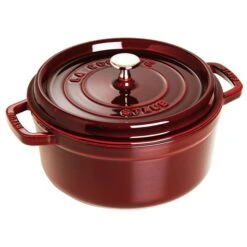Staub La Cocotte 5.25-L Grenadine Red Cast Iron Dutch Oven 7 Staub La Cocotte 5.25-L Grenadine Red Cast Iron Dutch Oven -Alliedbas Shop 331062434 MainImage 001 l