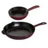 Staub Pans Grenadine Red Cast Iron Fry Pan Set - 2-Piece
