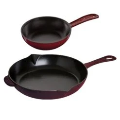 Staub Pans Grenadine Red Cast Iron Fry Pan Set - 2-Piece
