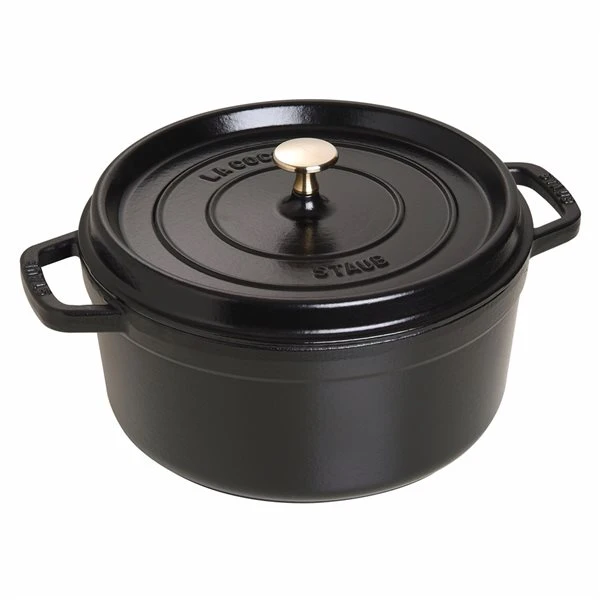 Staub La Cocotte 5.25-L Black Cast Iron Dutch Oven 1 Staub La Cocotte 5.25-L Black Cast Iron Dutch Oven