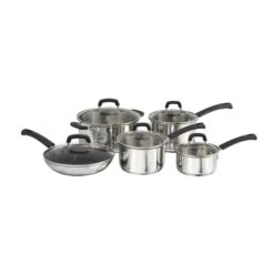 Henckels Kitchen Elements Silver Stainless Steel Cookware Set With Lids - 5-Piece -Alliedbas Shop 331062471 MainImage 001 l